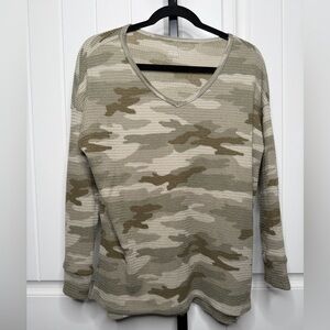 American Eagle Outfitters Camouflage Soft Long Sleeve Top